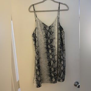 Snake Print silk dress